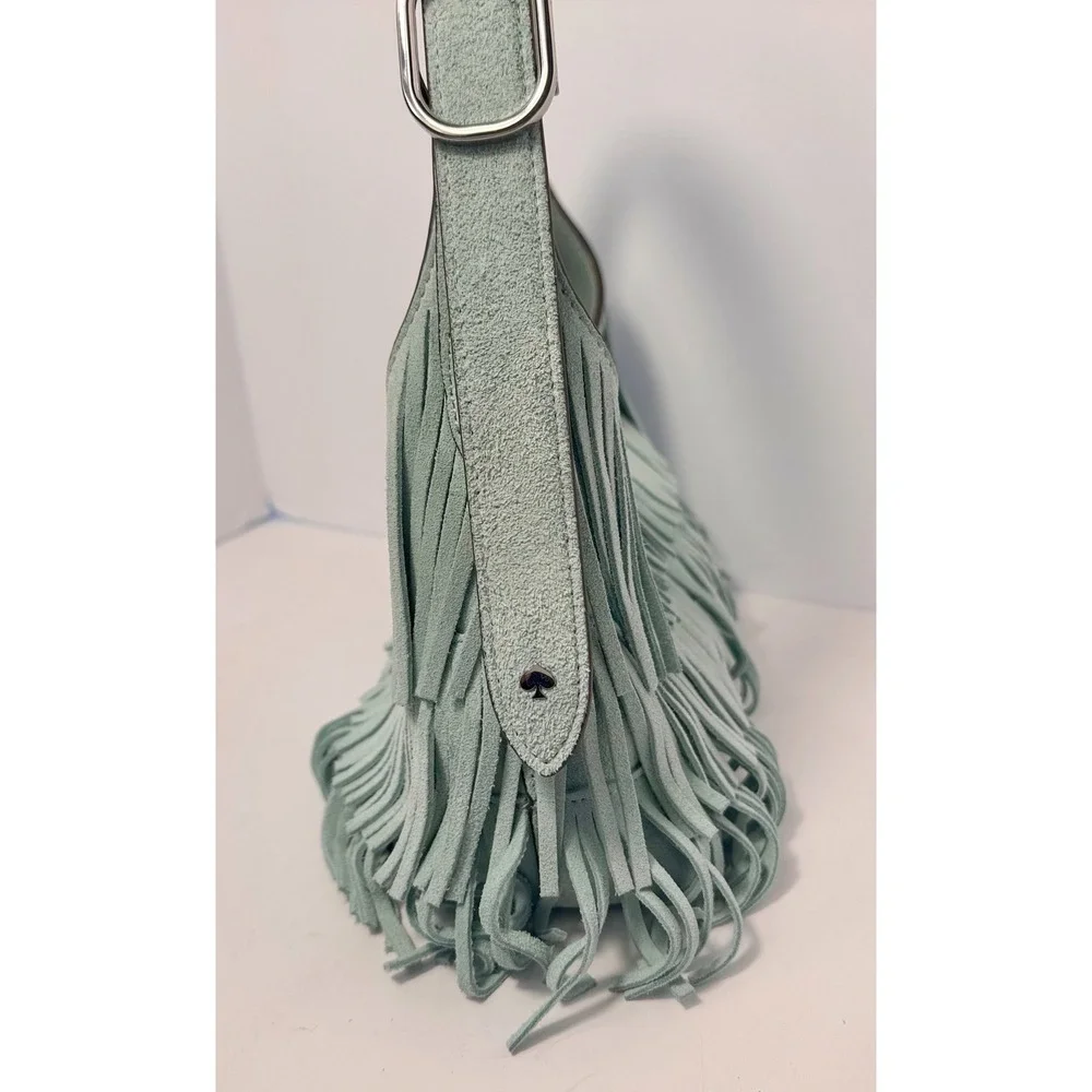 Kate Spade mini suede fringe crossbody & Lucy appliqué floral‎ wristlet